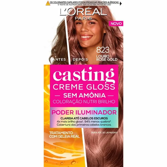 Casting Creme Gloss 823 Louro Rose Gold Poder Iluminador
