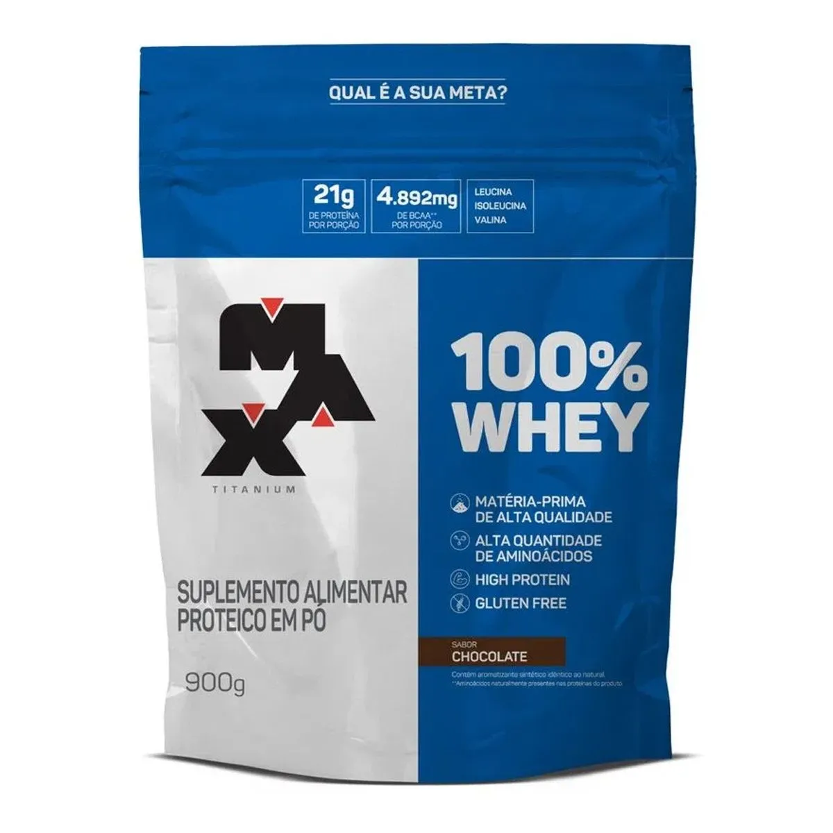 100% Whey Protein Sabor Chocolate Titanium 900g