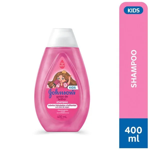 Shampoo Johnsons Kids Infantil Gotas de Brilho 400ml