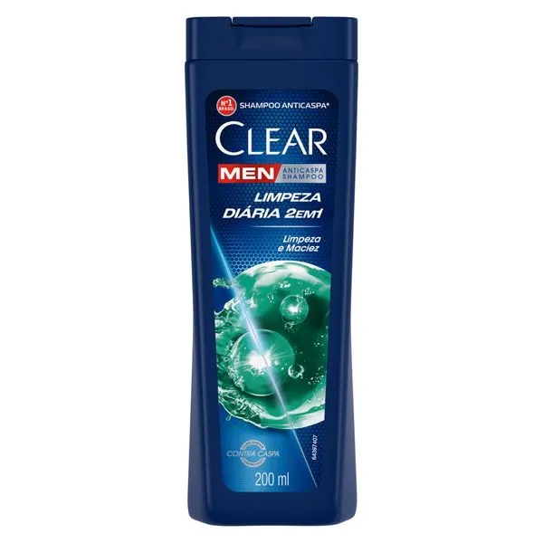 Shampoo Anticaspa Clear Limpeza Diária 2 em 1 200ml