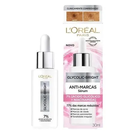 Sérum Facial Anti-Marcas L'oréal Paris Glycolic Bright 30ml