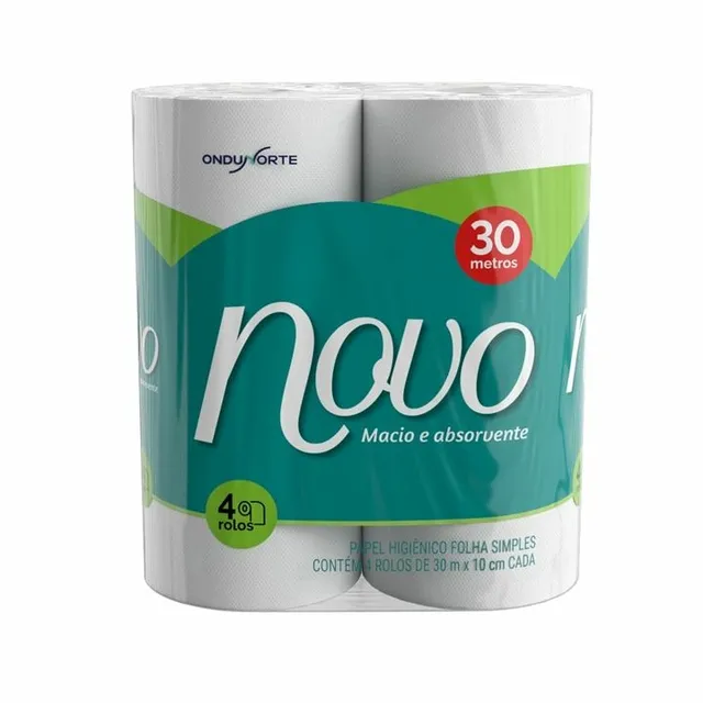 Papel Higiênico Novo 30 Metros c/ 4 Unidades