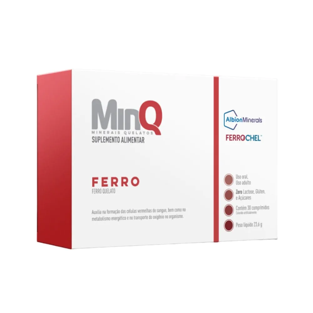 MinQ Ferro com 30 Comprimidos Revestidos