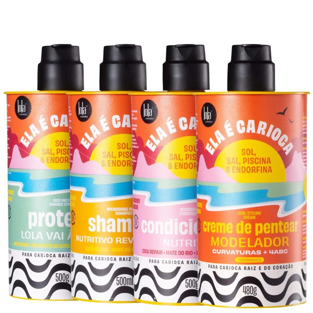 Kit Lola Ela é Carioca Sol, Sal, Piscina & Endorfina Curvaturas + 4ABC 4 Itens