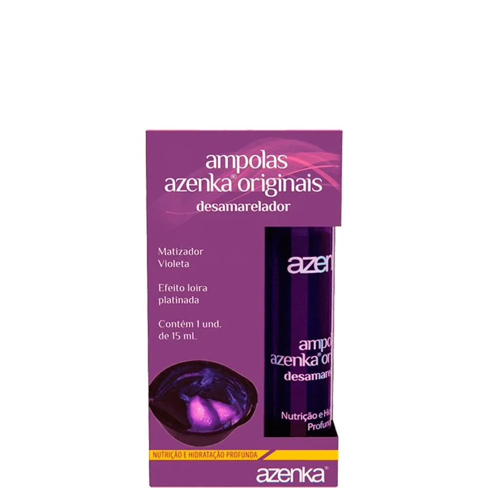 Azenka Chantilly - Ampola Desamareladora Efeito Mousse Loira Platinada 15ml