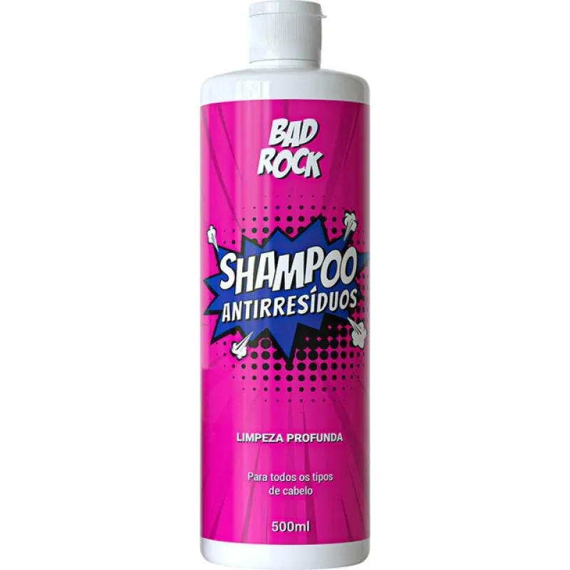 Bad Rock - Shampoo Antirresíduos Limpeza Profunda 500ml