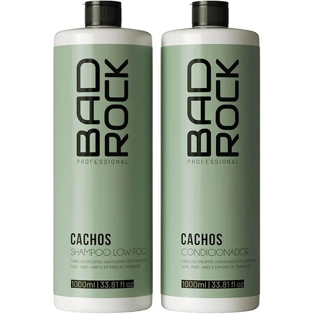 Bad Rock Cachos - Kit Cabelos Crespos e Cacheados Salão Duo (2 Produtos)