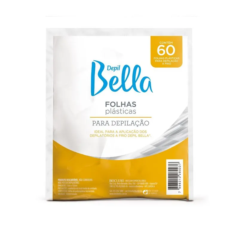 Folhas Plásticas Para Depilação 60FLS Depil Bella
