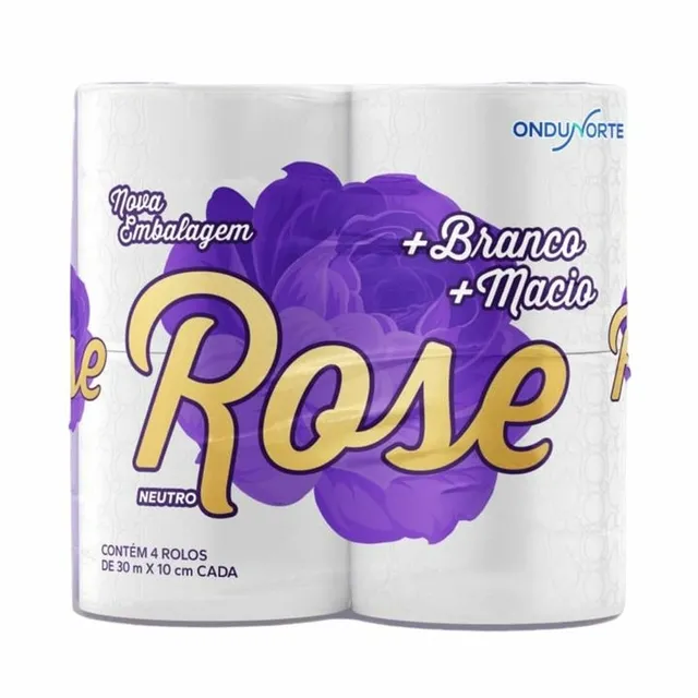 Papel Higiênico Rose 30 Metros c/4 Unidades Neutro