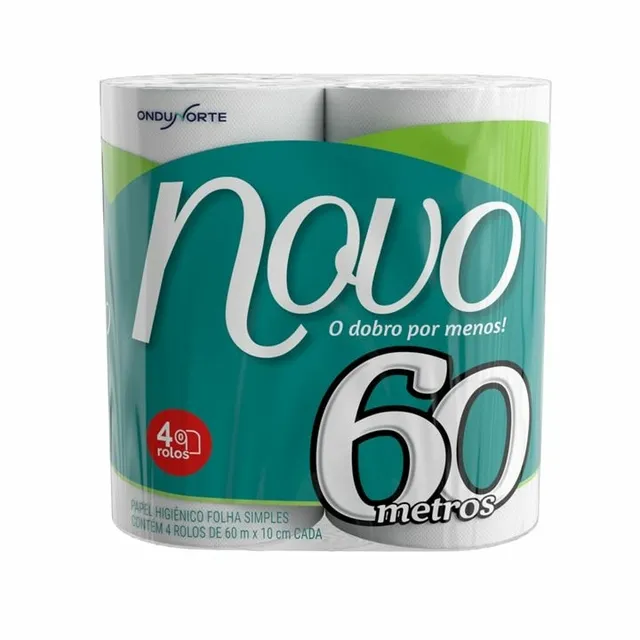 Papel Higiênico Novo 60 Metros c/4 Unidades