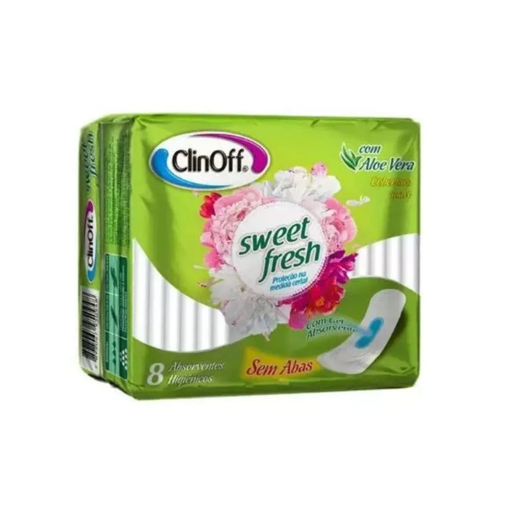Absorvente Clin Off sem Abas Sweet Fresh Suave com 8un