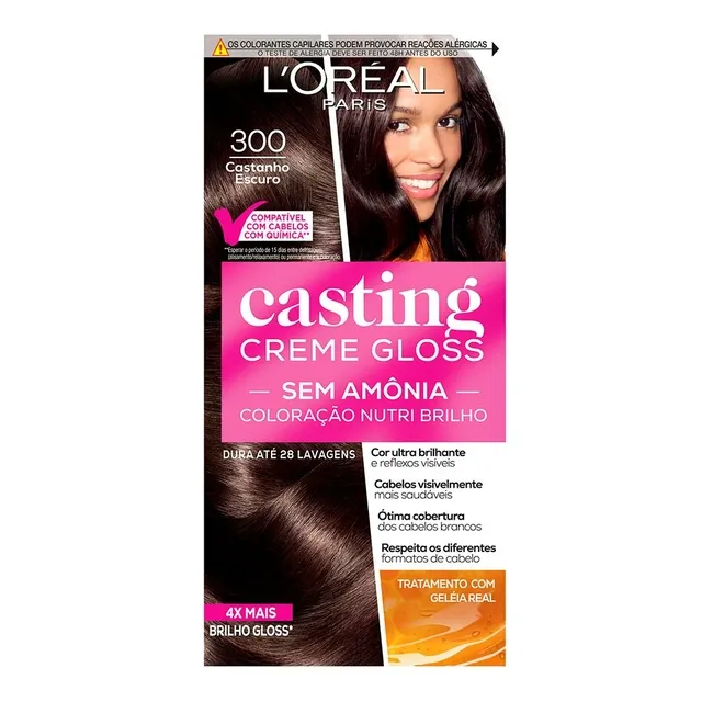 Loreal Tinta de Cabelo Casting Creme Gloss 400 Castanho Natural