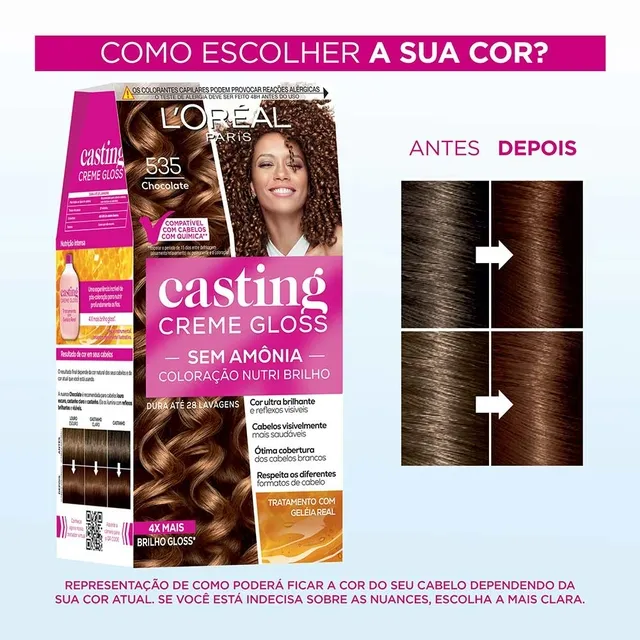 Loreal Coloração Casting Gloss 535 Chocolate