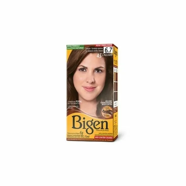 Tinta de Cabelo Permanente Bigen Em Pó 6.7 Chocolate