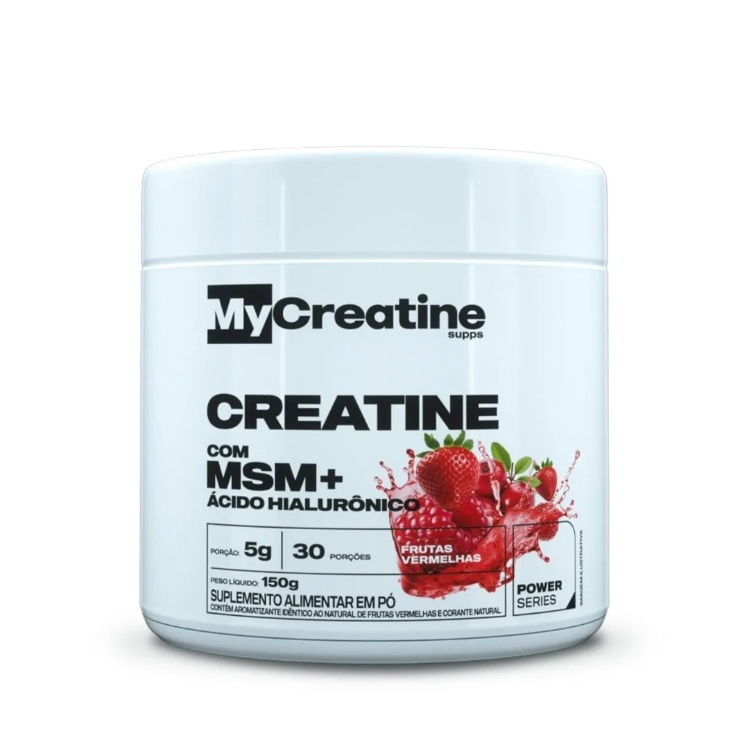 Creatina + Ácido Hialurônico + MSM 150g MyCreatine Sabor Frutas Vermelhas
