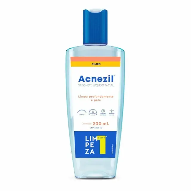 Sabonete Liquido Facial Acnezil Antisseptico 200ml