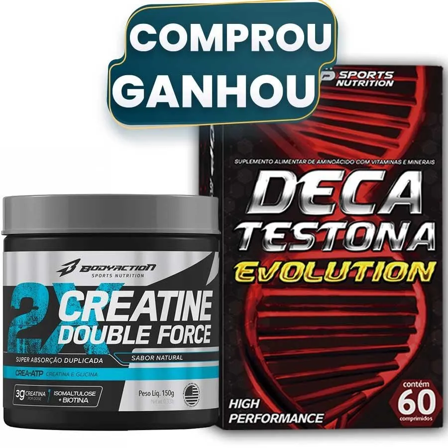Creatina 3000Mg Com Glicina 150G + Deca Testona Evolution