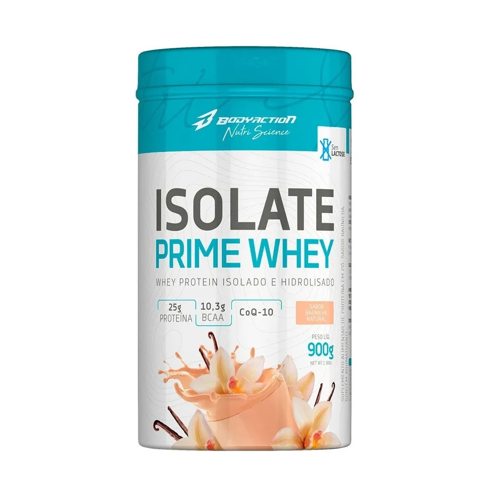 Isolate Prime Whey Protein 900G Sabor Baunilha Bodyaction