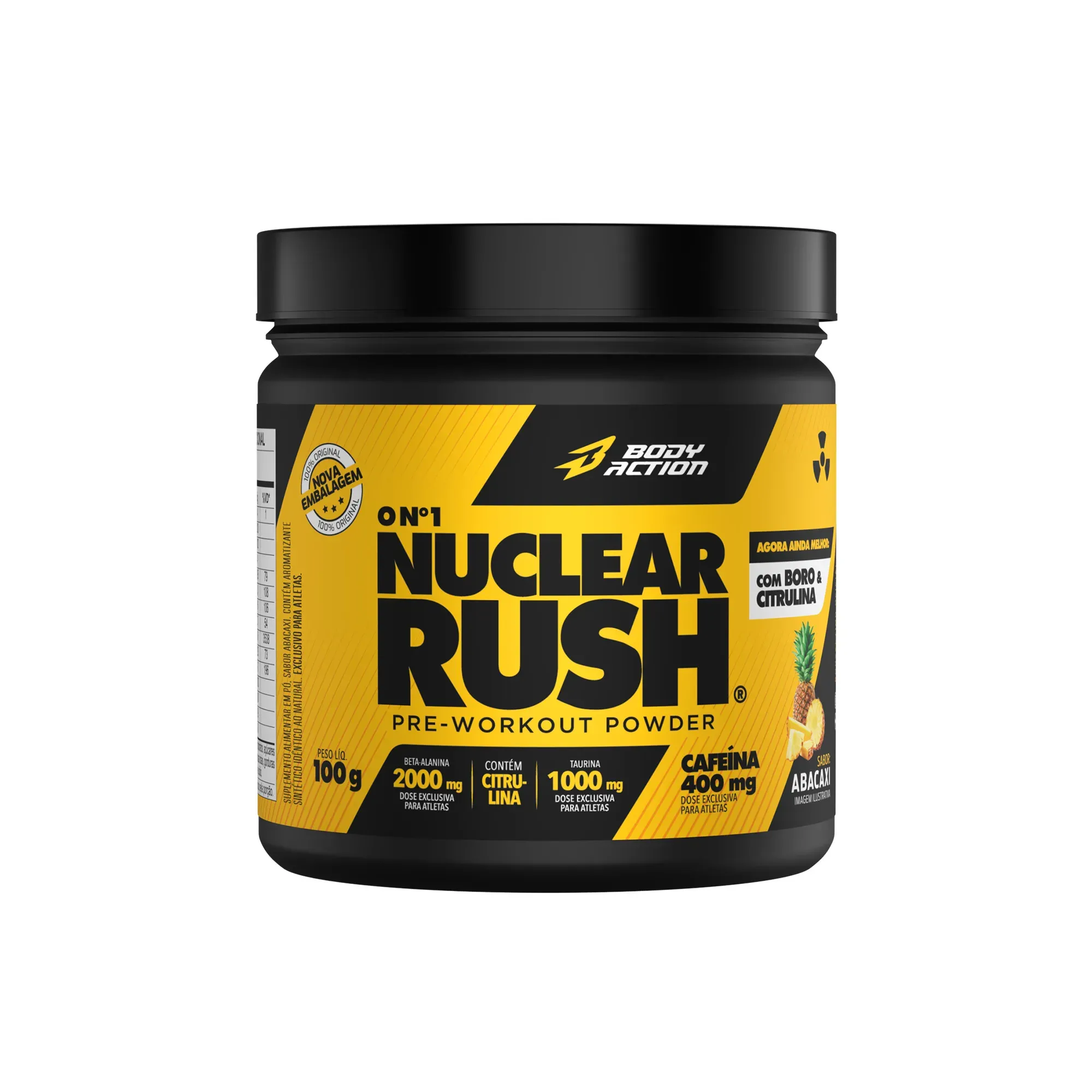 Nuclear Rush Pré Treino Power 100G Bodyaction Sabor Abacaxi