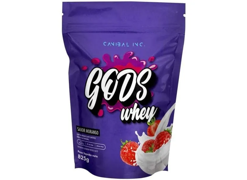 Whey Protein Concentrado Gods Whey 825G Canibal Morango