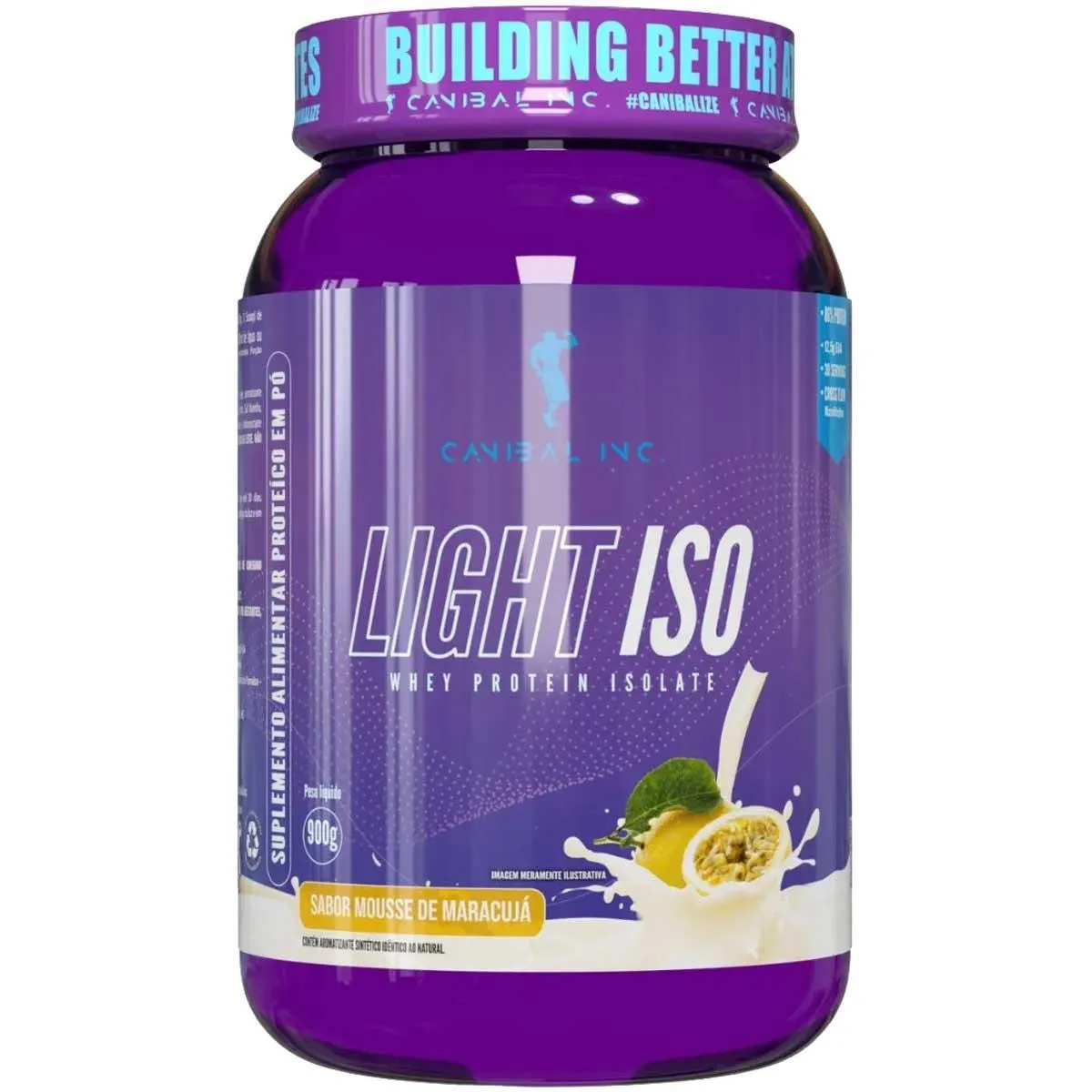 Whey Protein Isolado Light Iso 900G Canibal Mousse Maracuja