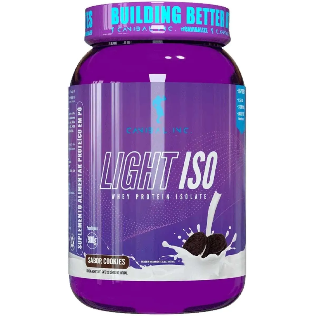 Whey Protein Isolado Light Iso 900G Canibal Sabor Cookies