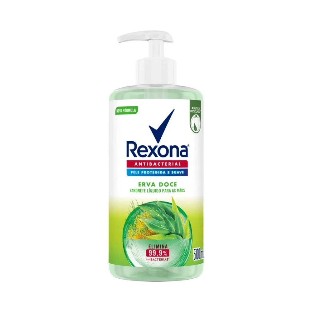 Sabonete Líquido para Mãos Rexona Antibacterial Erva-doce 500ml