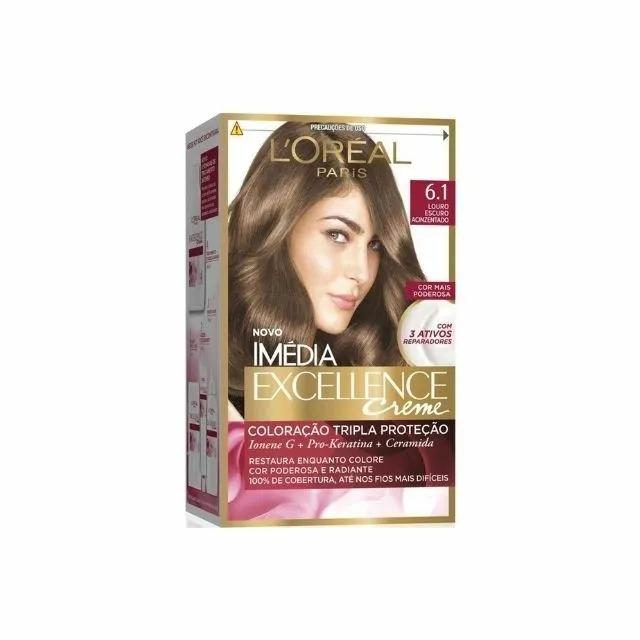 Tintura Imedia Excellence 6.1 Louro Escuro Acinzentado