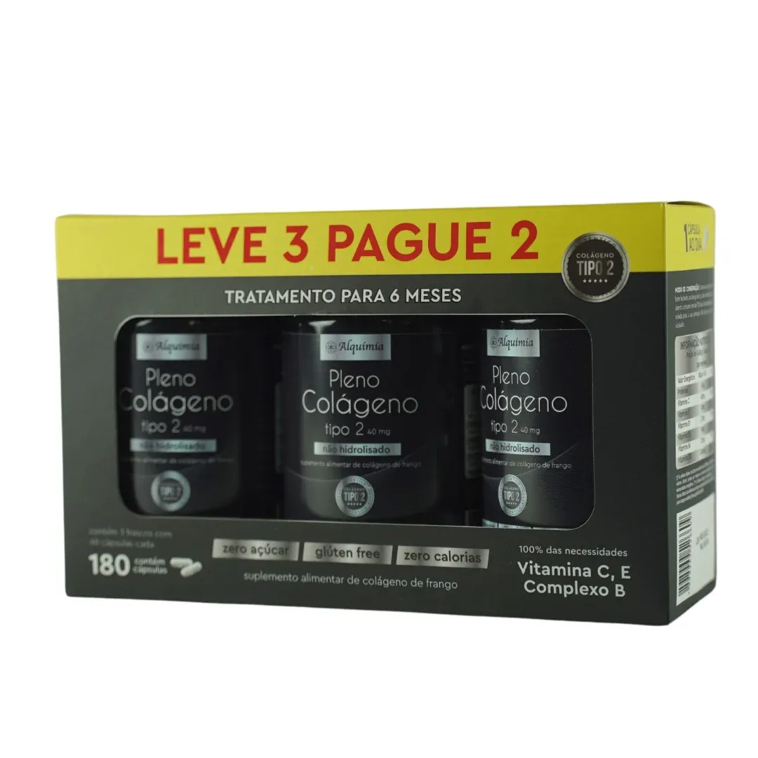 Pleno Colágeno Tipo II Kit 180 cáps