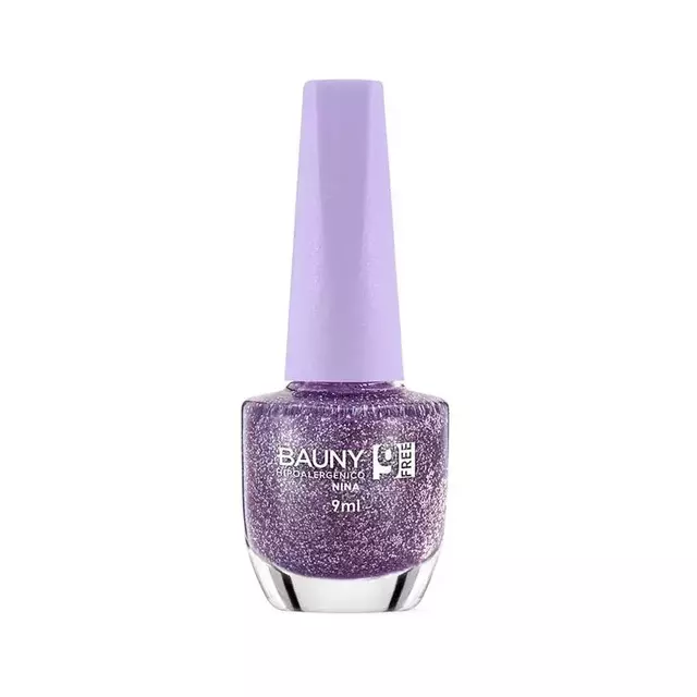Bauny Esmalte Glitter 9Free 9ml - Cor Nina