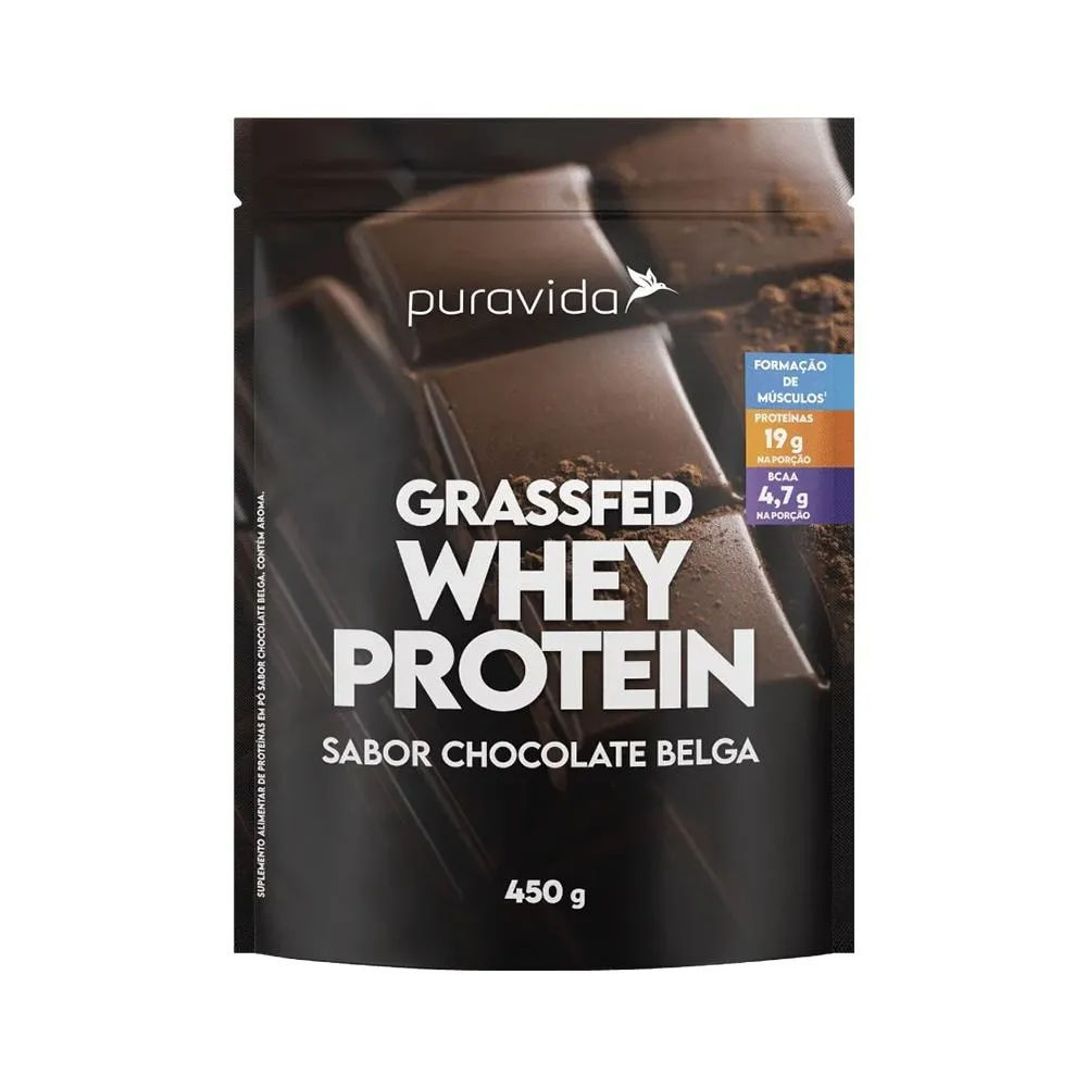 Puravida Whey Protein Grassfed Chocolate Belga 450G