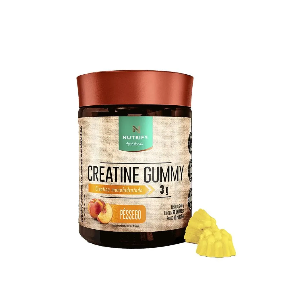 Nutrify Creatina Gummy Pêssego 60Un