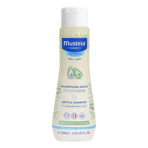 Gentle Shampoo Infantil Mustela Bebê Cabelo Fino e Delicado com 200ml