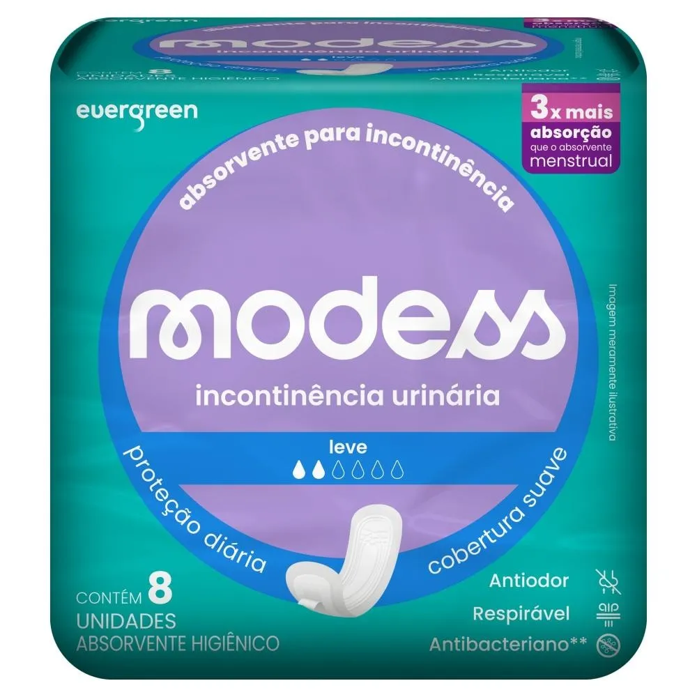 Absorvente Modess Incontinência Leve 8un