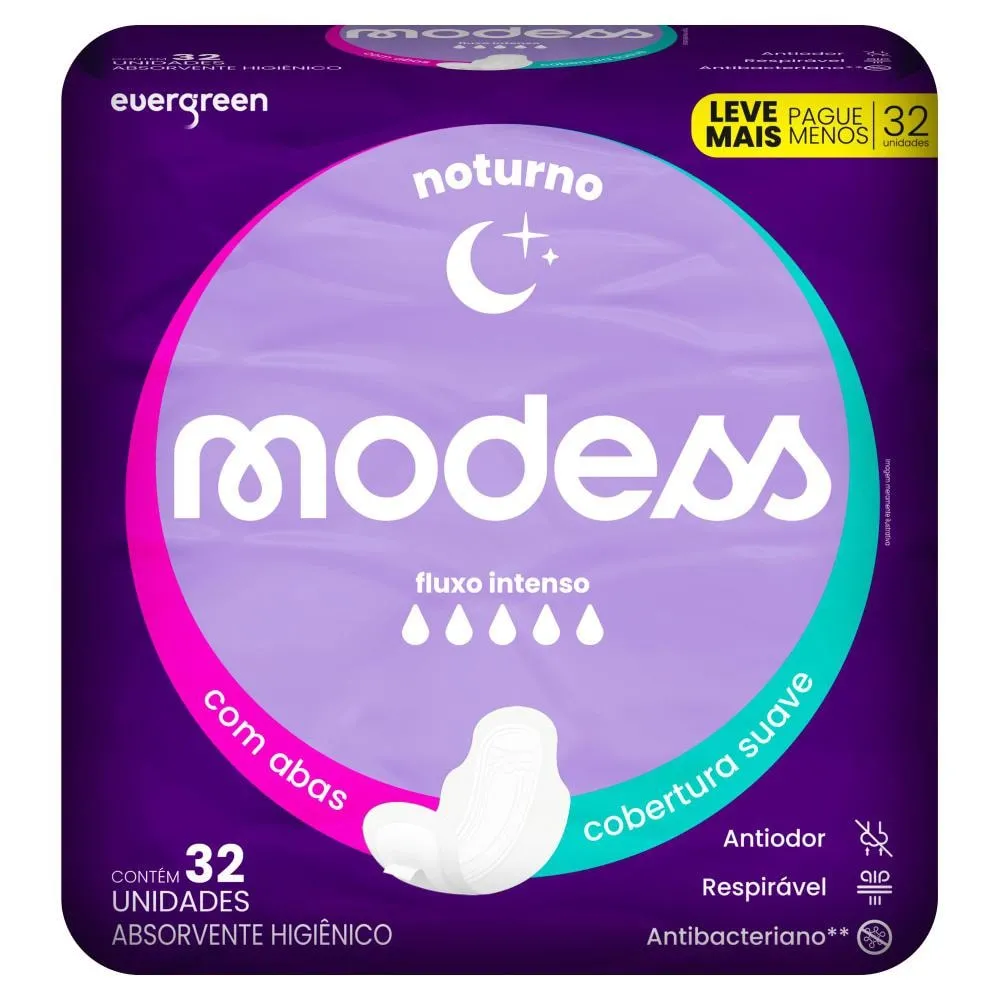 Absorvente Modess Noturno com Abas 32un
