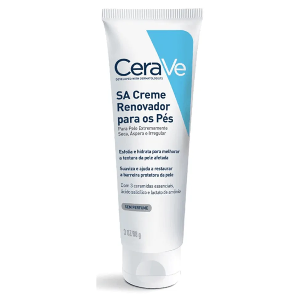 Creme CeraVe SA Renovador para os Pés com 88ml