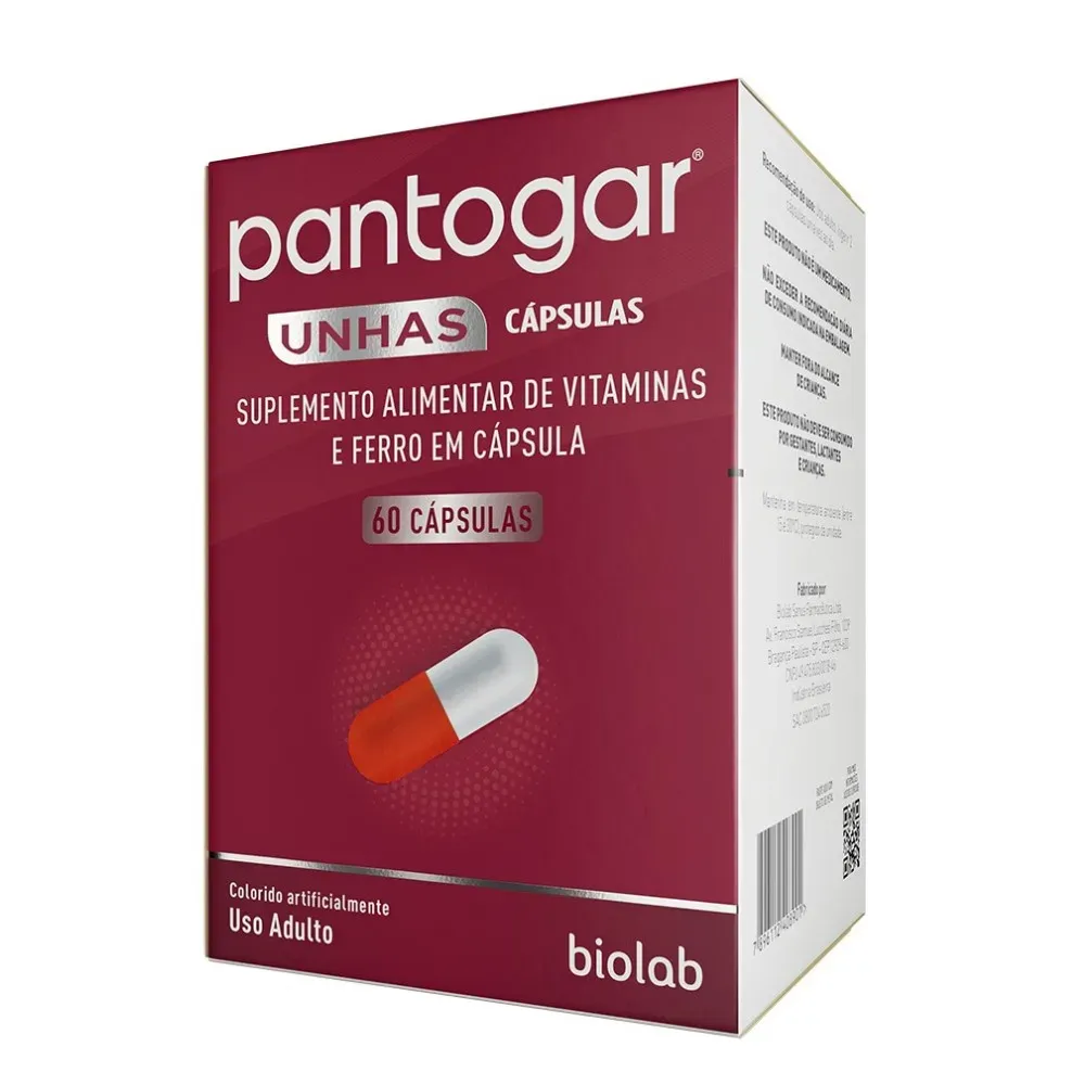 Polivitamínico Pantogar Unhas 60 cápsulas