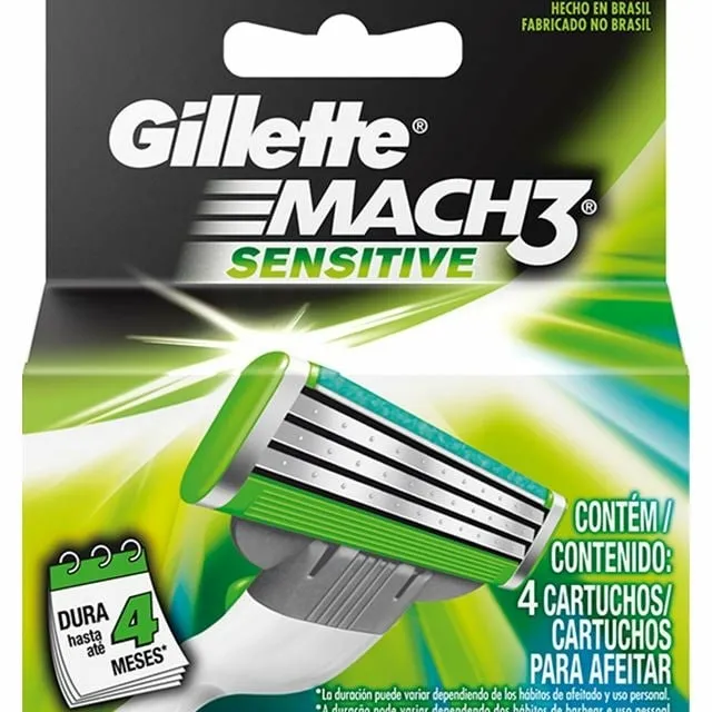 Carga Gillette Mach3 Sensitive 4 Unidades
