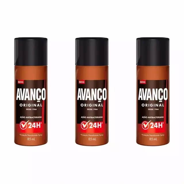 Kit c/ 3 Unidades de Desodorante Spray Avanço 85ml Original