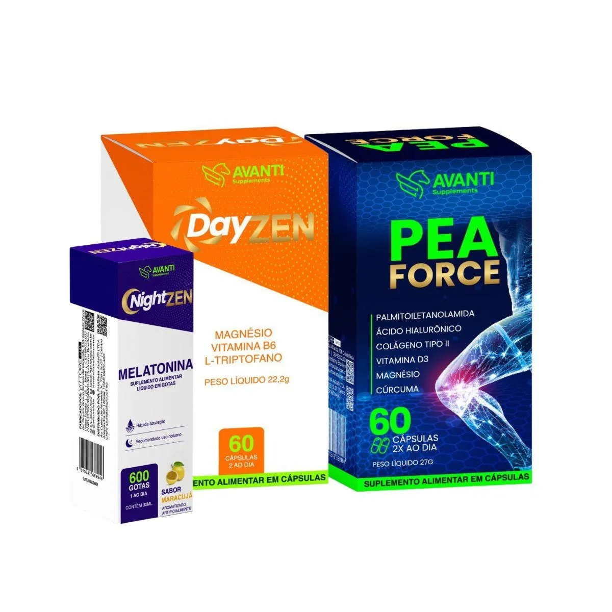 Kit DayZen + NightZen + PEA Force Avanti Supplements