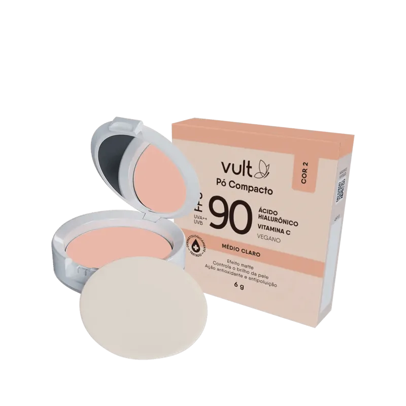 Pó Compacto Facial FPS90 Médio Claro 6G Vult