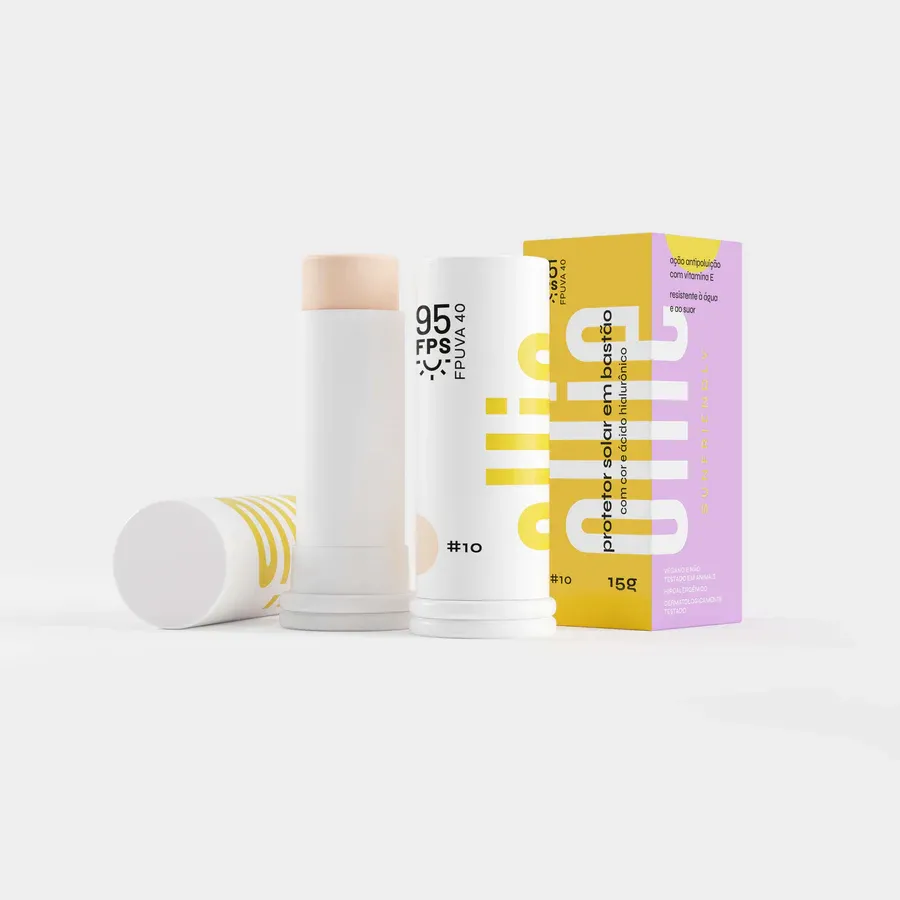 Protetor Solar Ollie em bastão com cor FPS 95 #10 15G