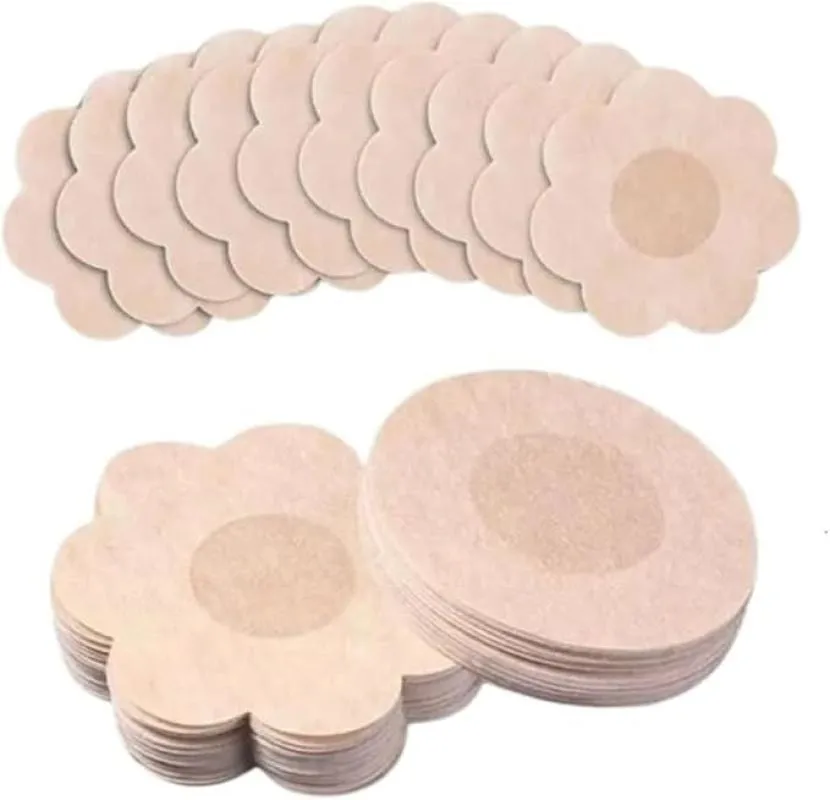 Kit 10 Tapa mamilo minimalista Adesivo tecido protetor de peito