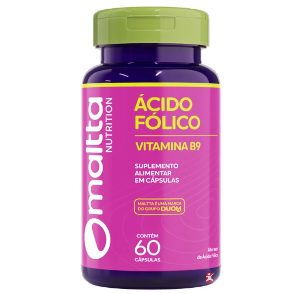 Ácido Fólico Alto Teor Vitamina B9 60 Cápsulas Maltta Nutrition