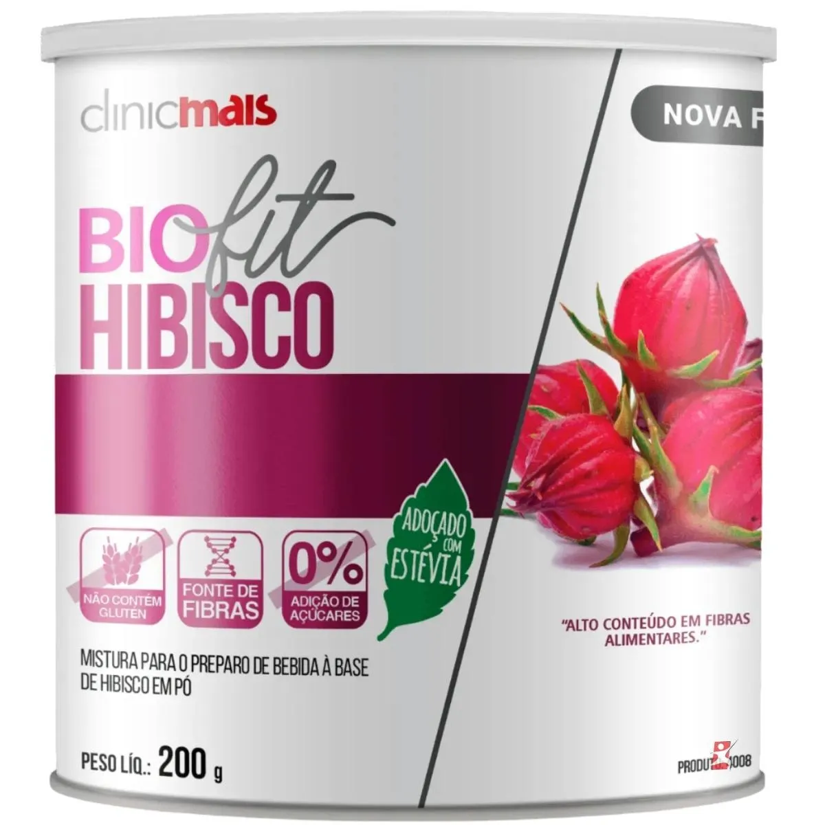 Biofit Hibisco Soluvel Fonte De Fibras Frutas Vermelhas 200G Clinicmais