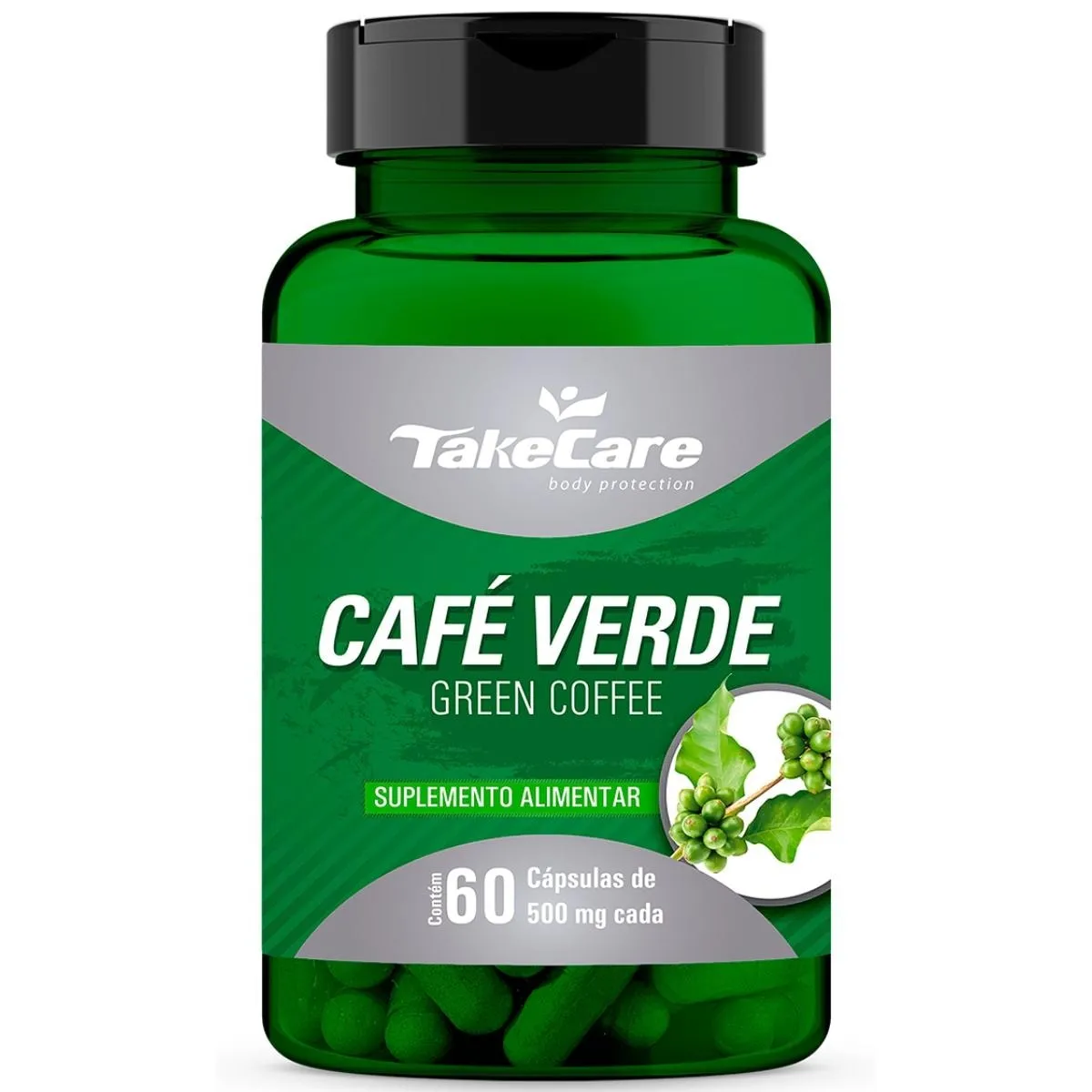 Café Verde Grenn Coffee 60 Cápsulas 500Mg Take Care