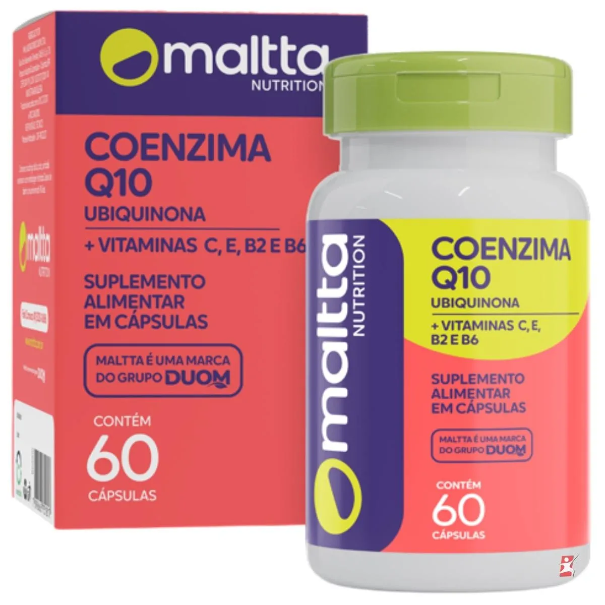 Coenzima Q10 + Vit C + Vit E + Vit B2 + Vit B6 60 Cápsulas Maltta Nutrition