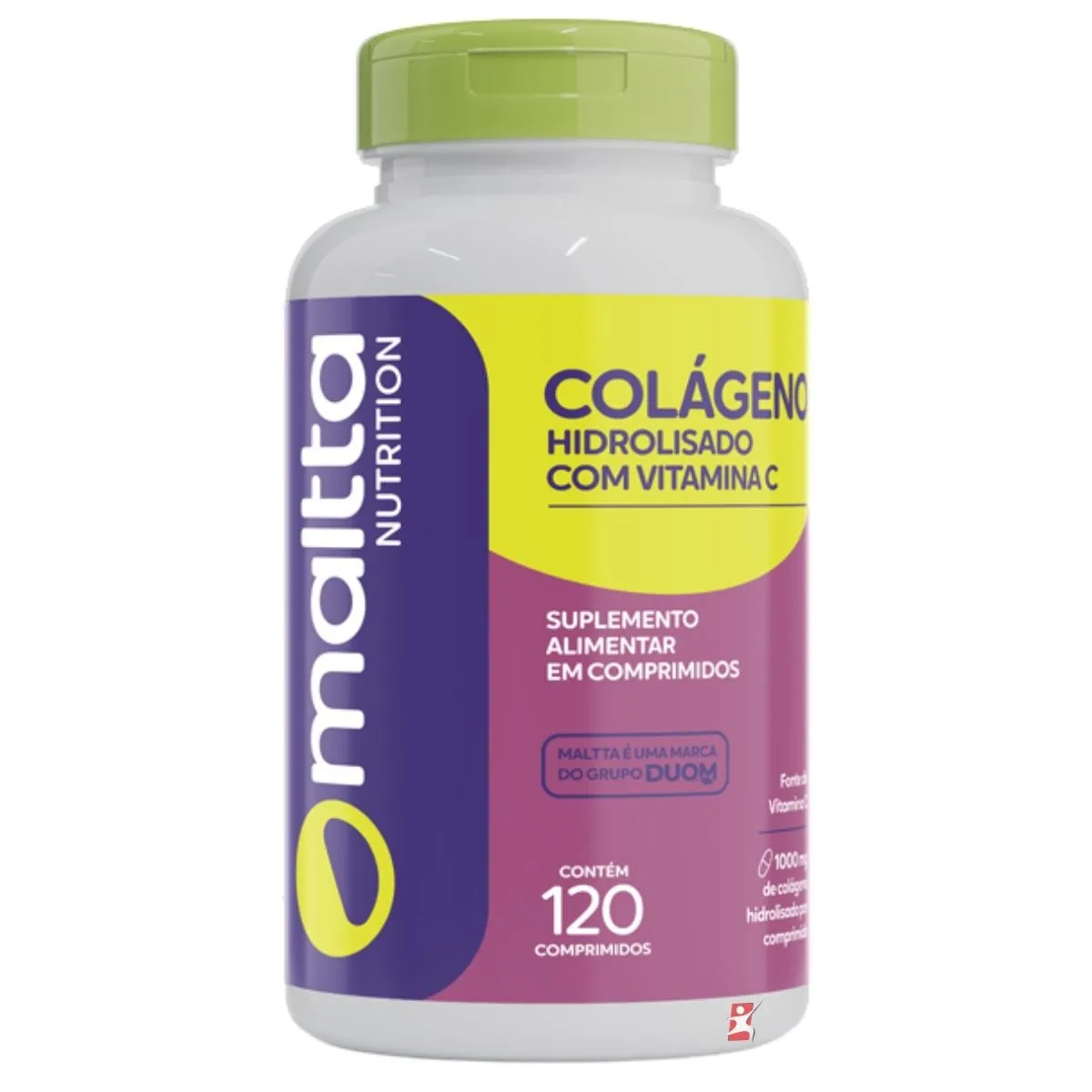 Colágeno Hidrolisado Com Vitamina C 1000Mg 120 Cpr Maltta Nutrition