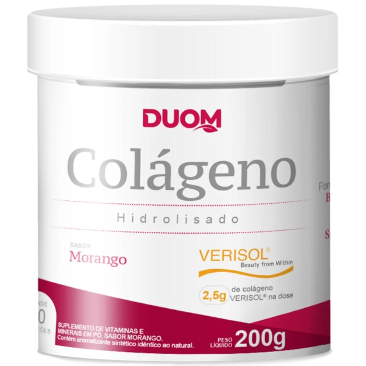 Colágeno Hidrolisado Verisol + Vitaminas + Minerais Morango 150G Maltta Nutrition