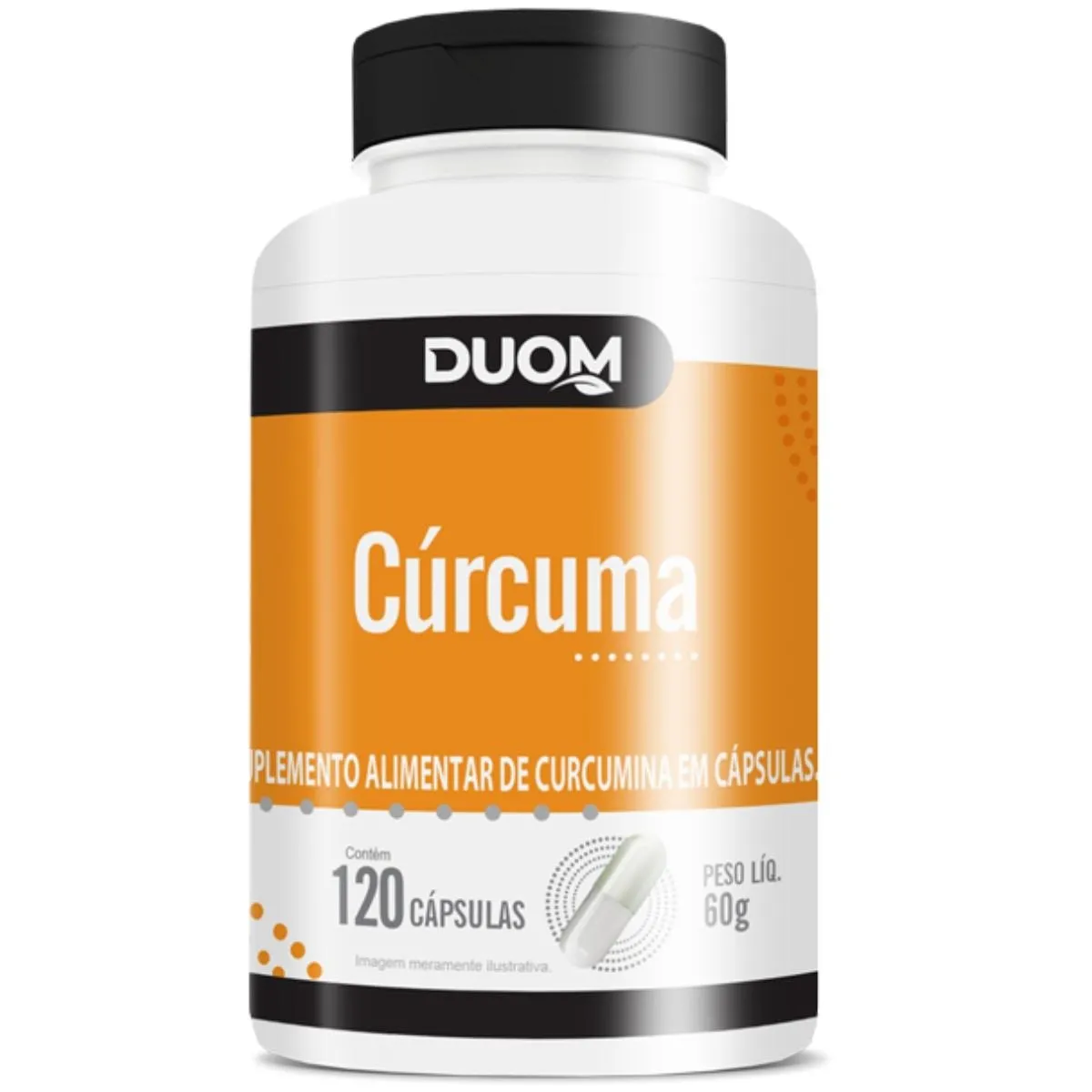 Cúrcuma Tumeric Curcumina Açafrão 120 Cápsulas Duom